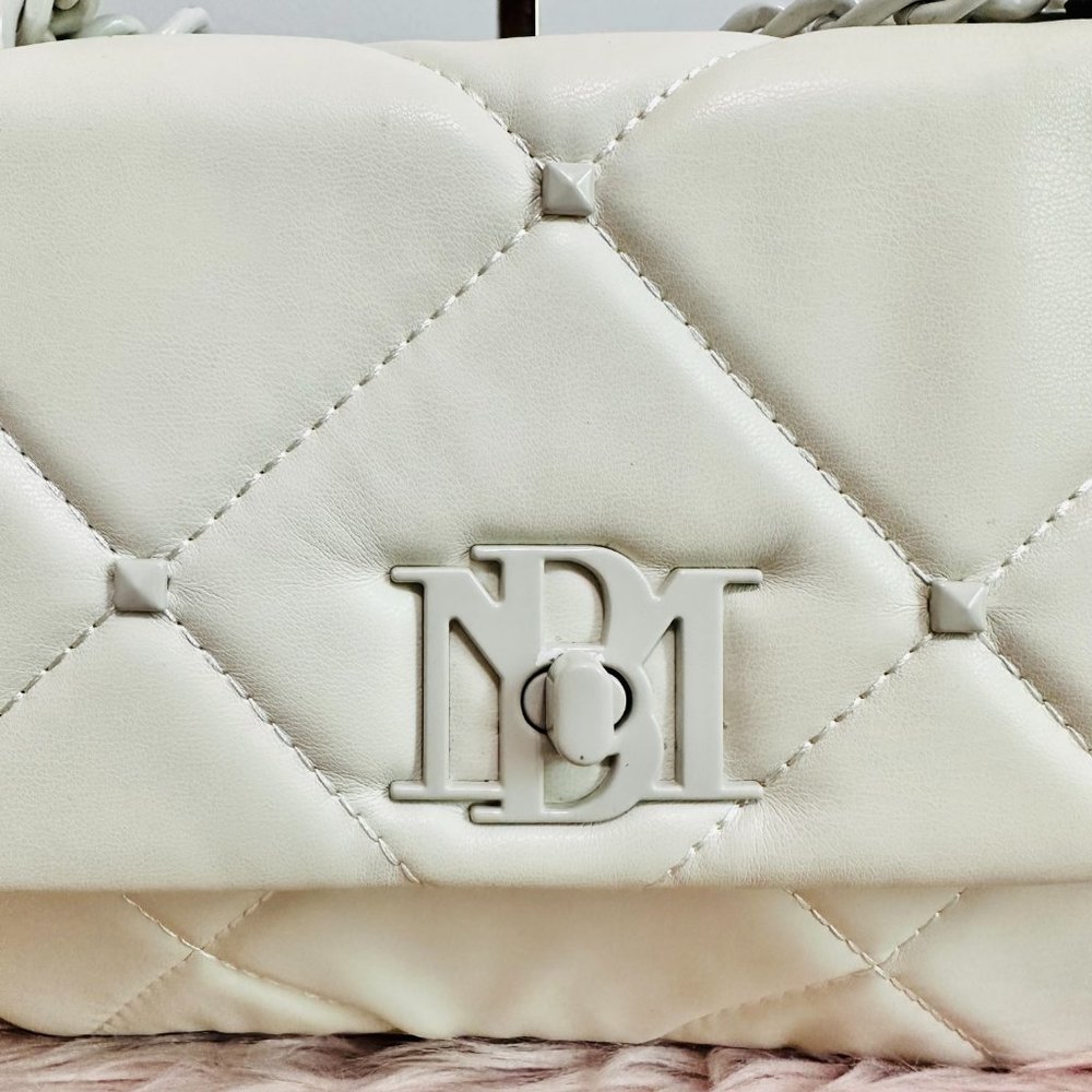 BADGLEY MISCHKA FAUX LEATHER QUILTED STUDDED CROSSBODY SHOULDER BAG - Picture 3 of 12